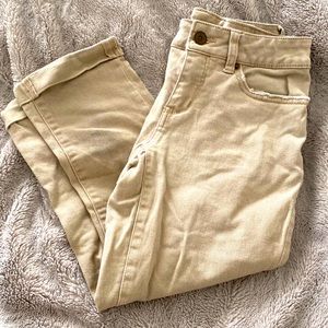 Khaki Cuffed Capris